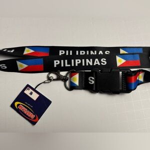 Pilipinas Black Lanyard keychain.